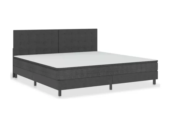 Sommier tapissier Gris foncé Tissu 200x200 cm