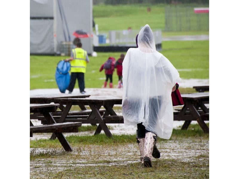 relaxdays Regenponcho 20 Stück, Rot Regenschutz