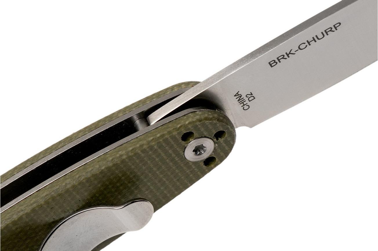 ESEE Churp EE-CH-01 D2, Green Micarta zakmes