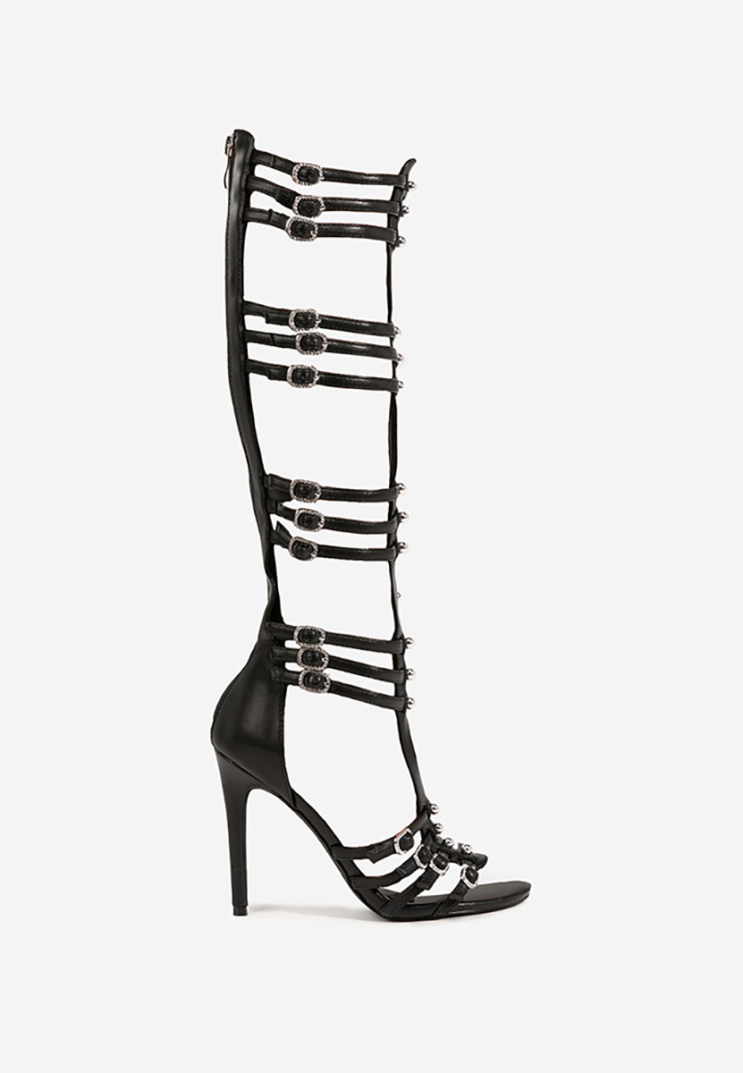 Sandales à talon fin noirs Ramonita e