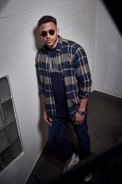 STHUGE Langarmshirt, oversized, Brustprint, bis 8 XL