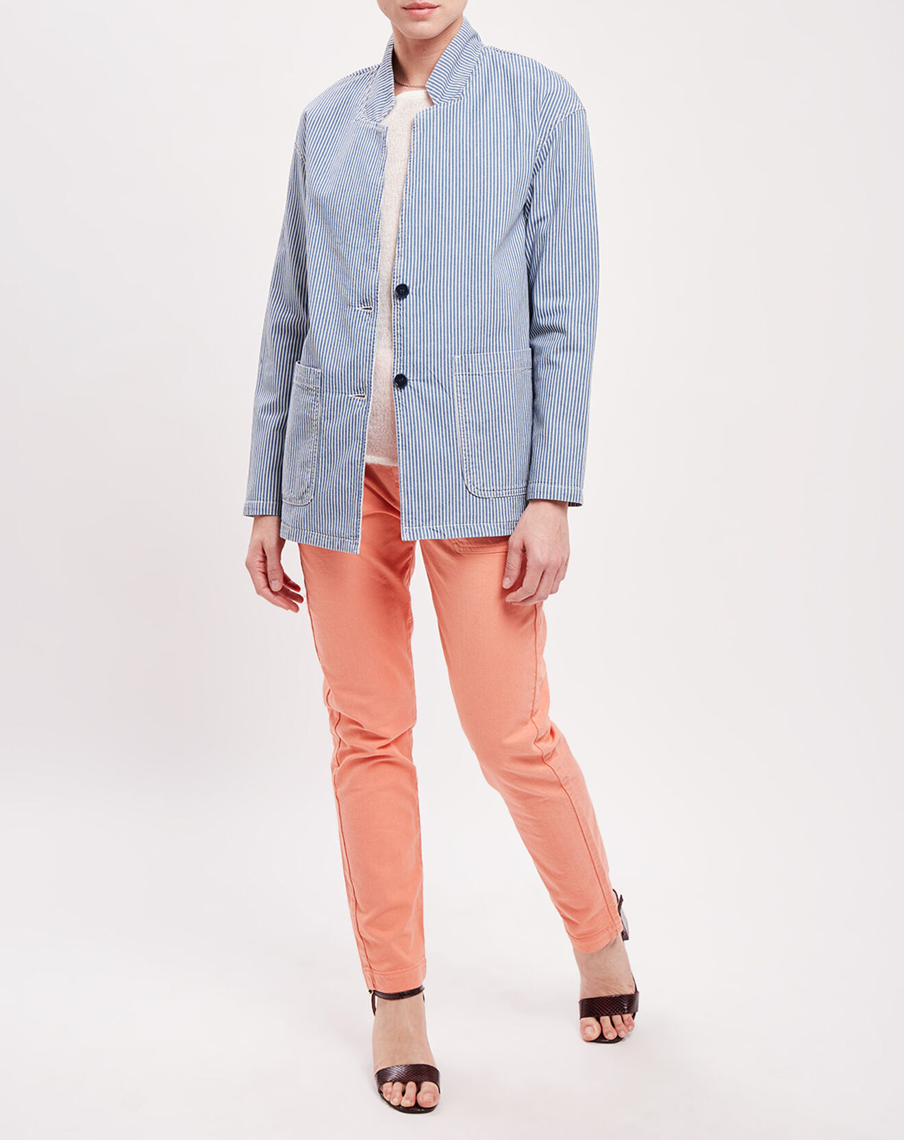 Harris Wilson Veste Loanie rayée azur