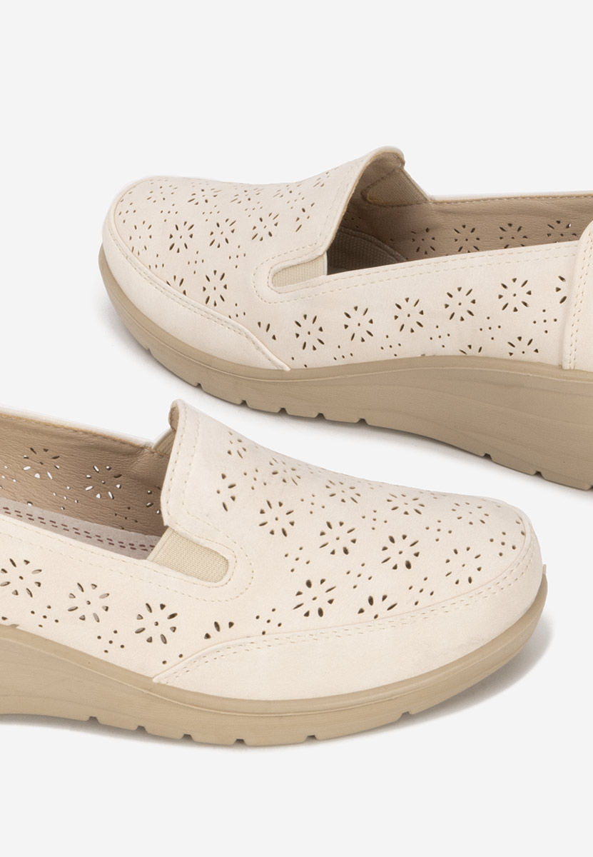 Mocassins femme beige Shamia