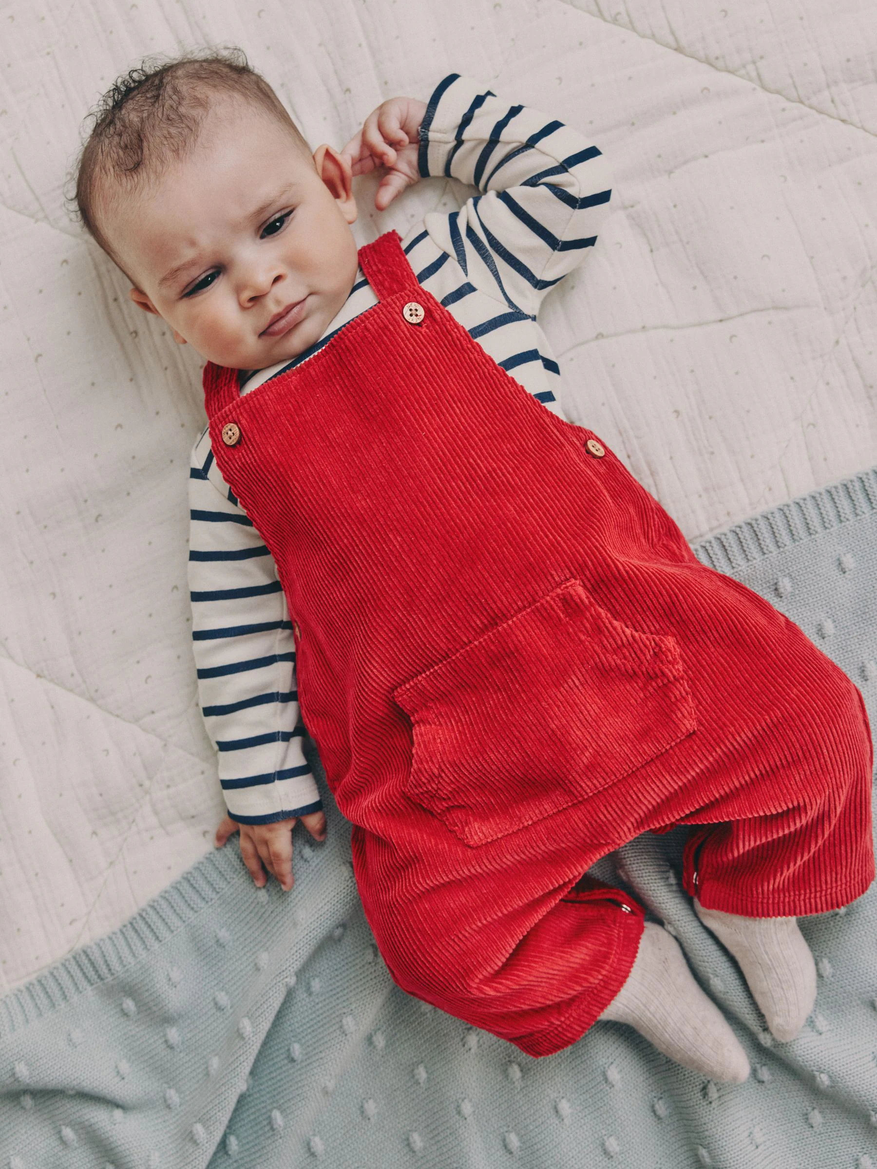 Rood - Babyset van tuinbroek en rompertje (0mnd-2jr)