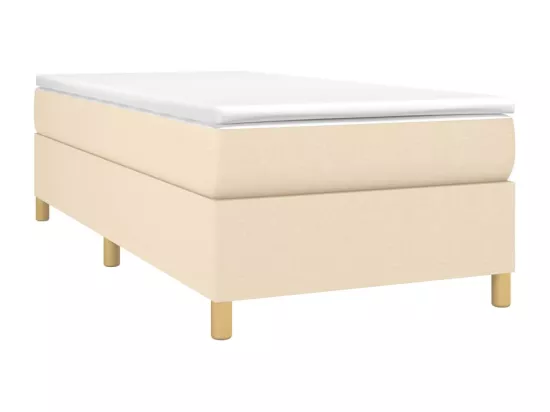 Sommier à lattes de lit Crème 90x200 cm Tissu