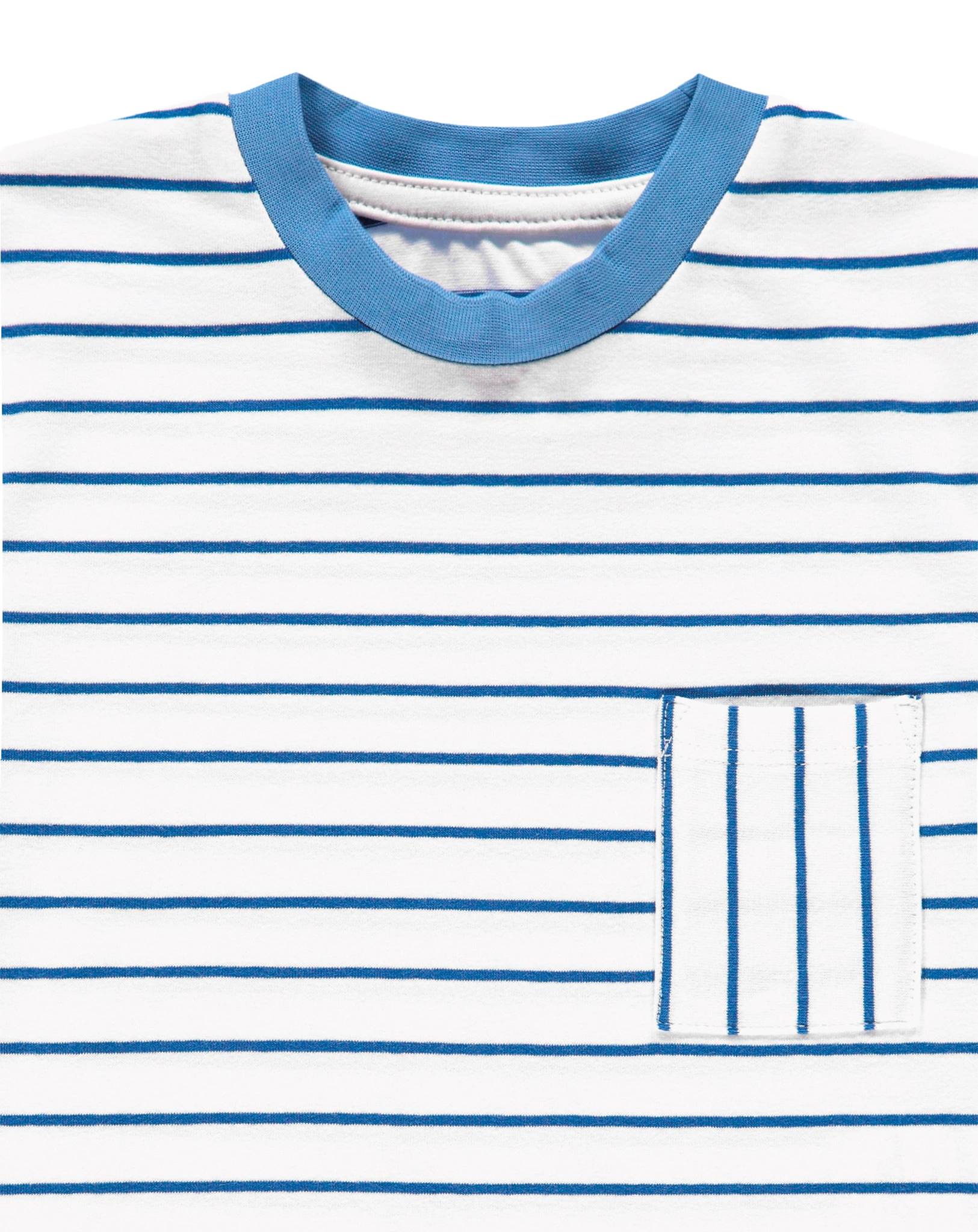 T-Shirt SPRINGTIME gestreift in silver lake blue