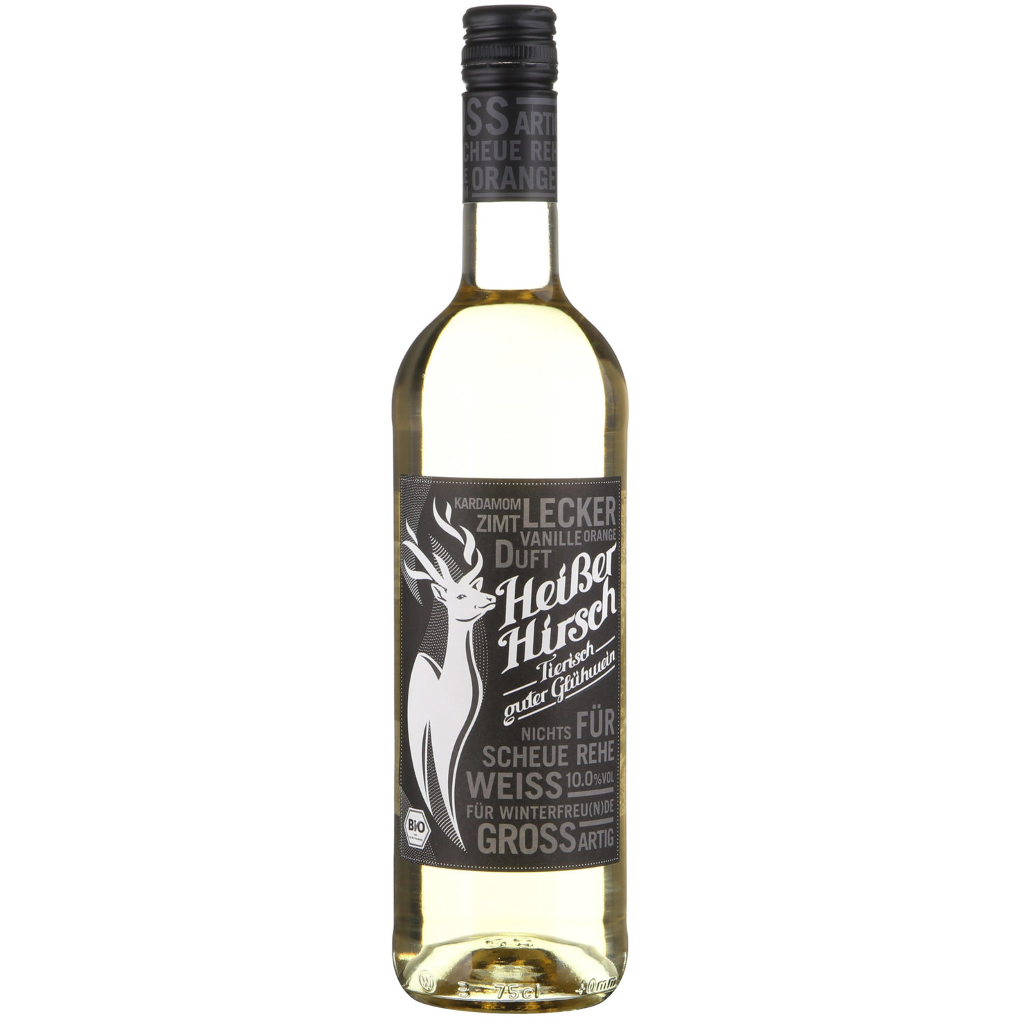 Glühwein Heisser Hirsch Weiss -75cl