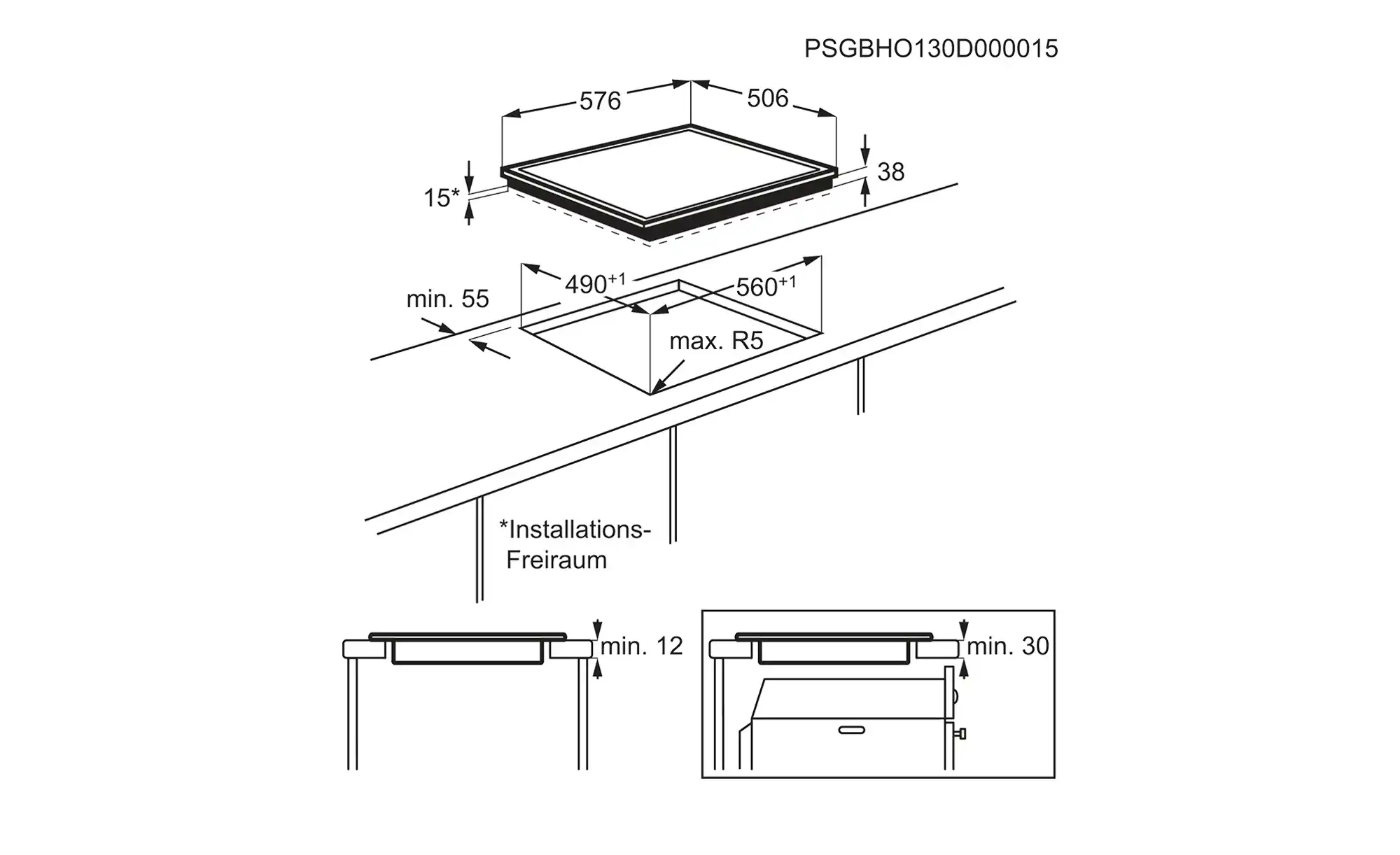 ZANKER Backofen-Set KOB25724XK + KEV6446XXK