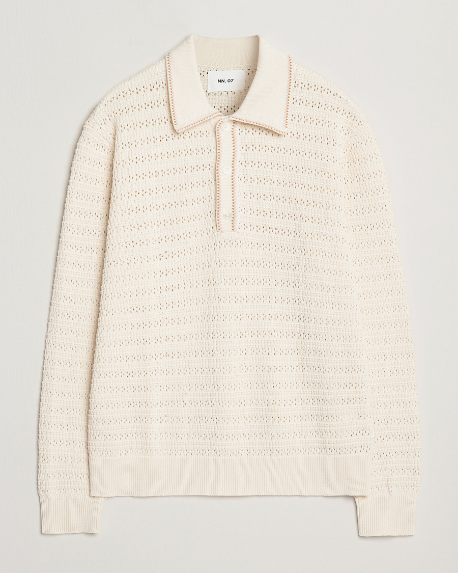 NN07 Josh Knitted Polo Ivory