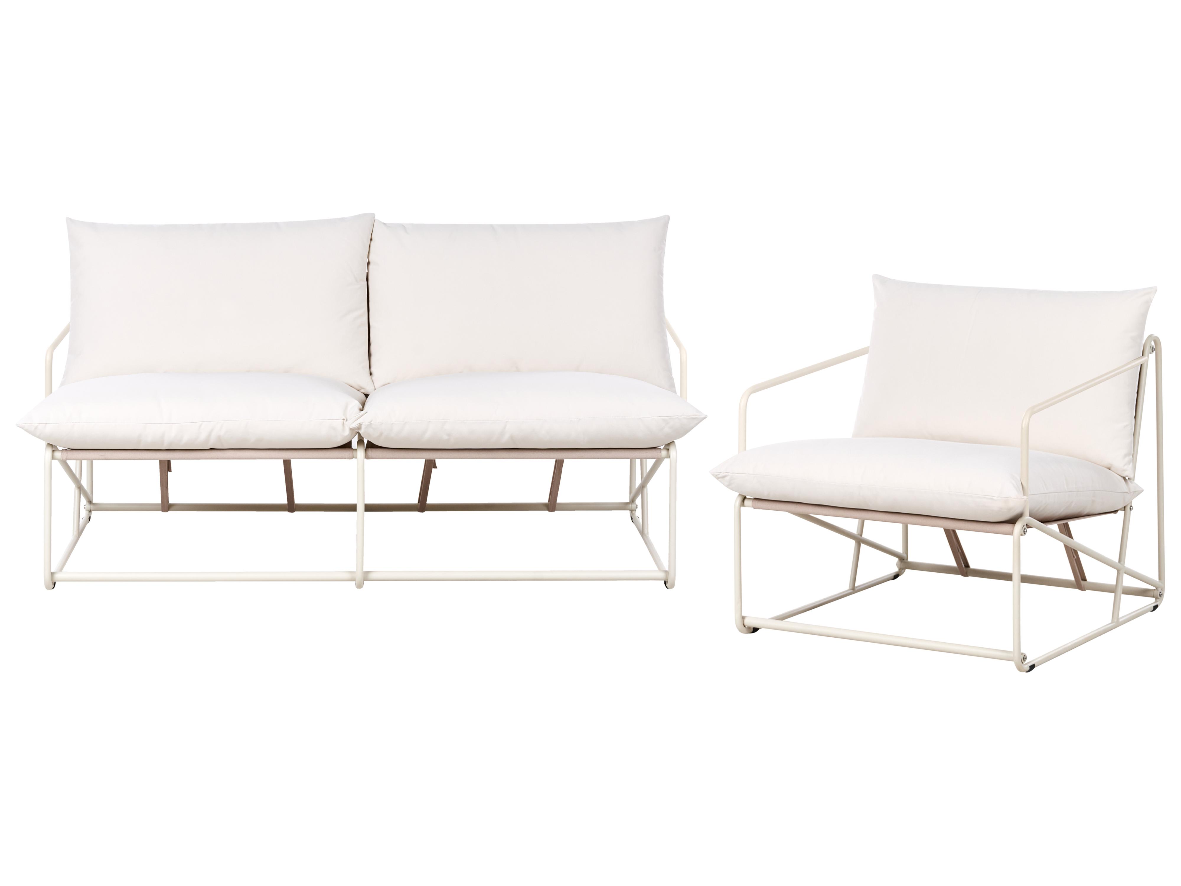 Tuin bankenset 3-zits PONTE Metaal Taupe