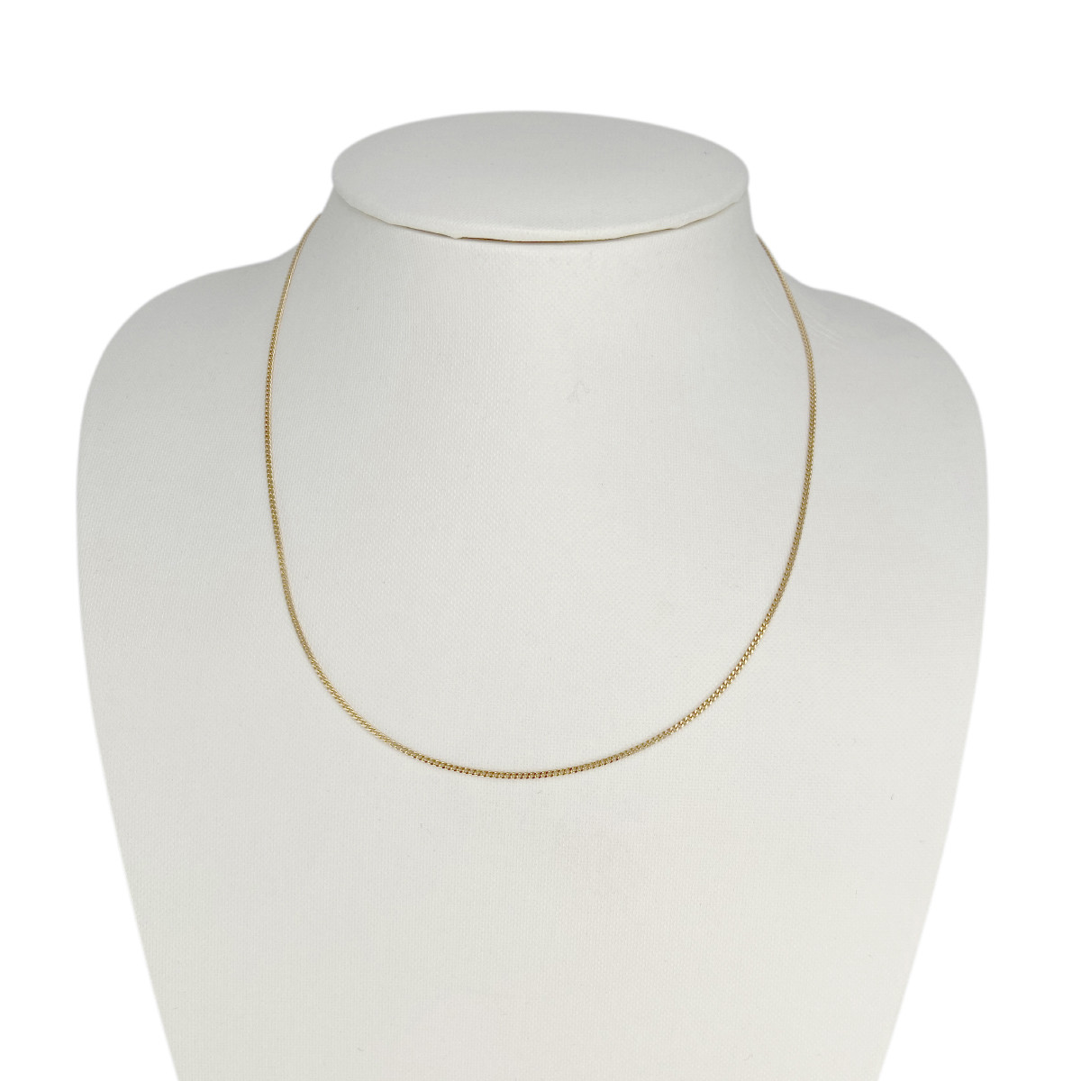 Chaine d'occasion or 750 jaune maille gourmette 45 cm
