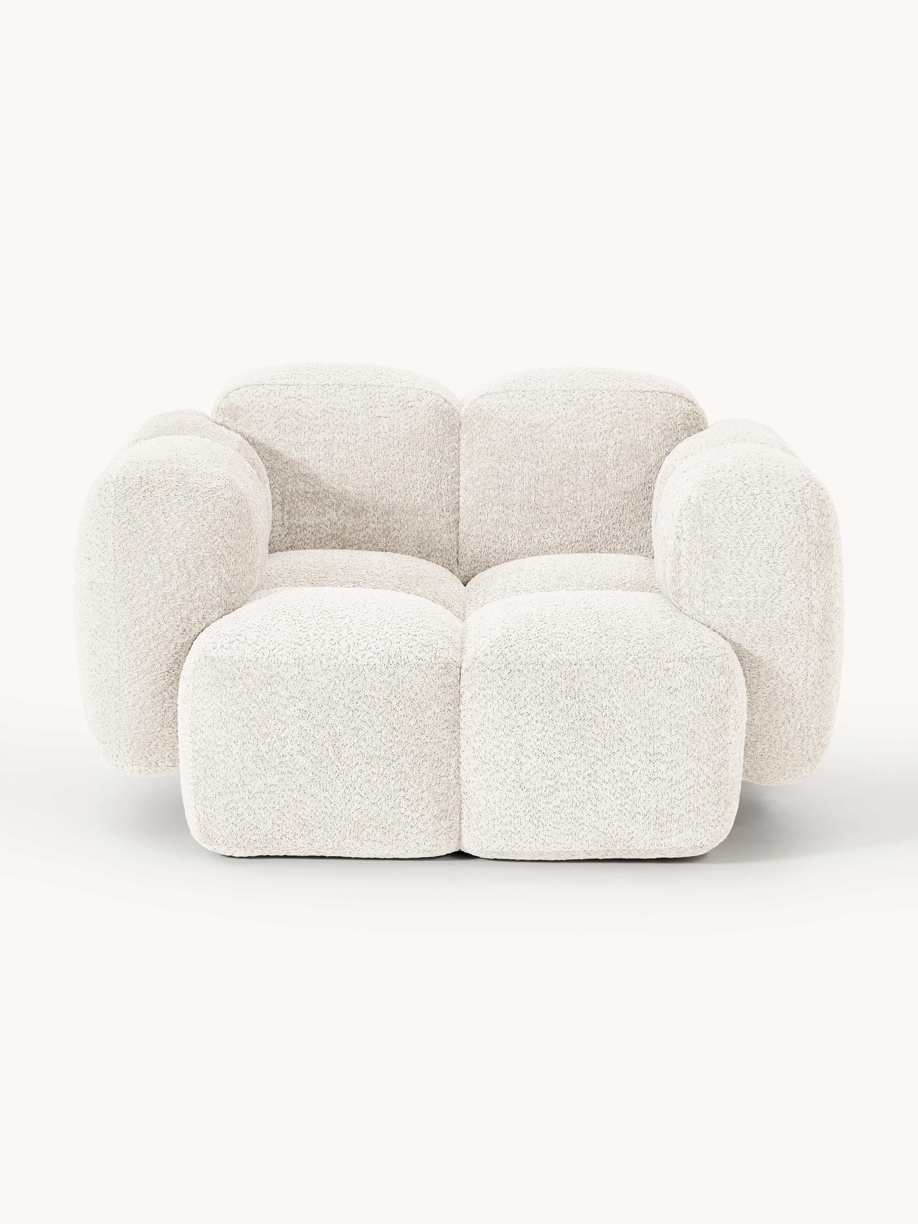 Loungefauteuil Tayla van teddy bouclé