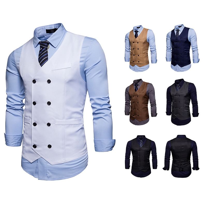 FORSETI - V-hals dubbelrijs vest