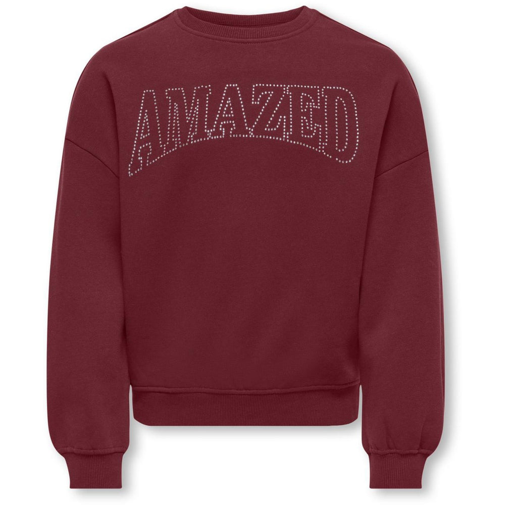 Køb kids ONLY Cabernet Amazed Kogkiki Life L/S Ovz O-Neck Stud Bru Swt
