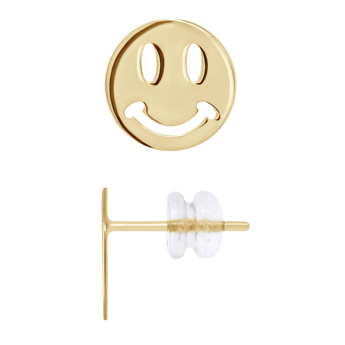 Boucles d'Oreilles SMILEY - Or Jaune