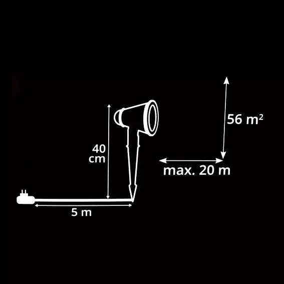 Projecteur laser à détecteur Points lumineux LED Bleu et rouge