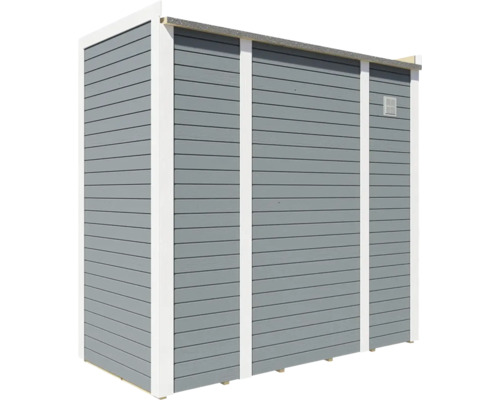 Cubo 1 tuinhuis met vloer, 234 x 121 cm, lichtgrijs