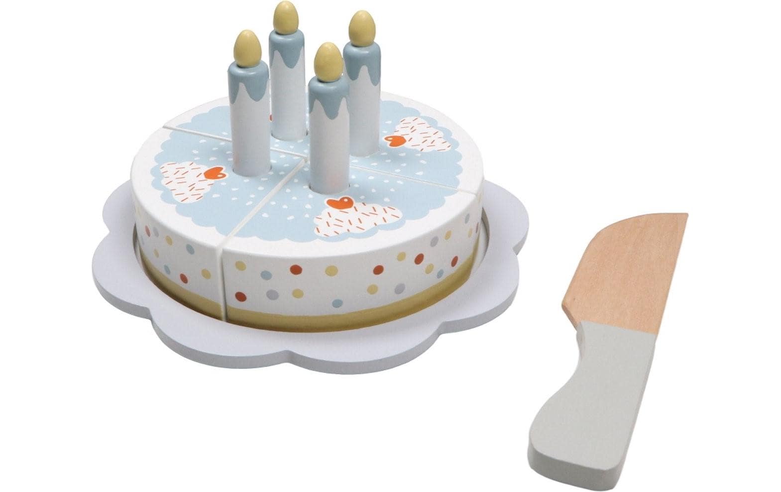 Spiel-Lebensmittel KuchenPlayfood Torte aus Holz