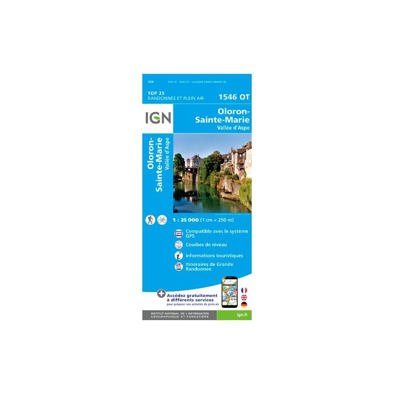 Oloron - Sainte-Marie - Carte topographique