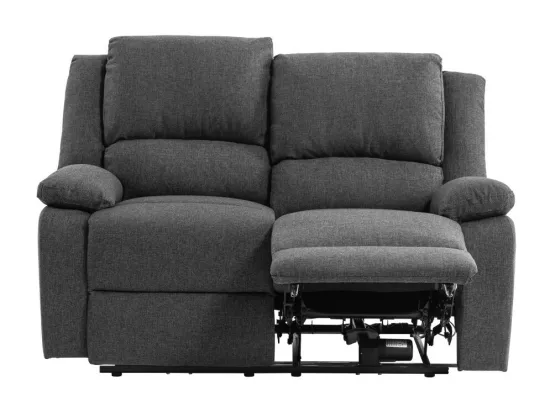 Canapé de Relaxation électrique 2 places en Tissu Léo - L143 x 93 x 96cm - Loungitude