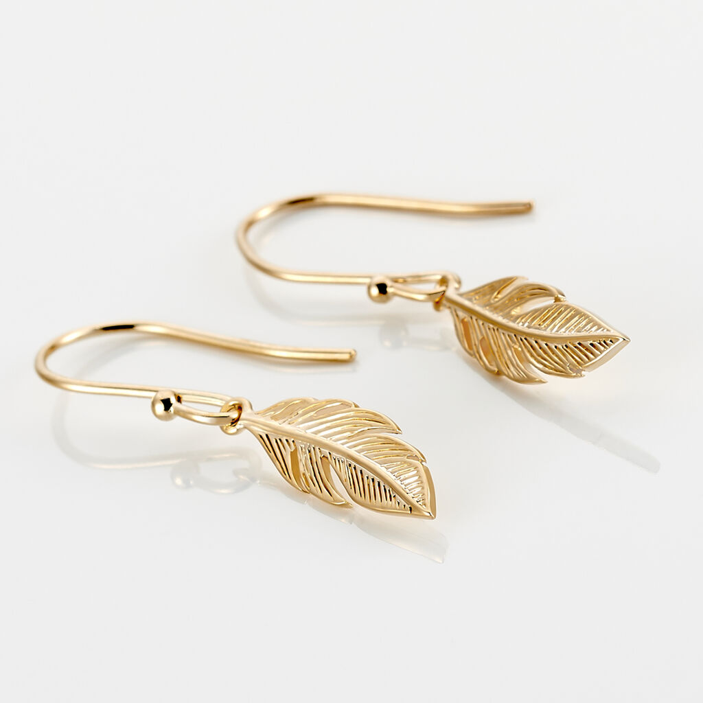 Boucles D'oreilles Pendantes Hanae Plaqué Or Jaune