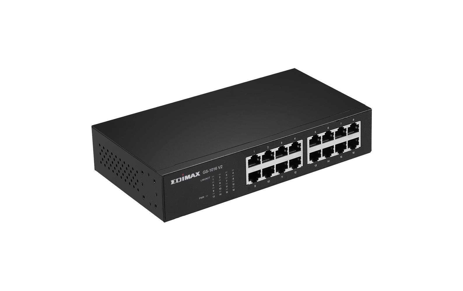 Switch GS-1016 V2 16 PortGigabit Switch mit 16 Ports