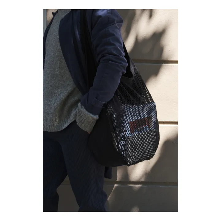 The Organic Company Sac filet porté épaule en coton bio | Noir