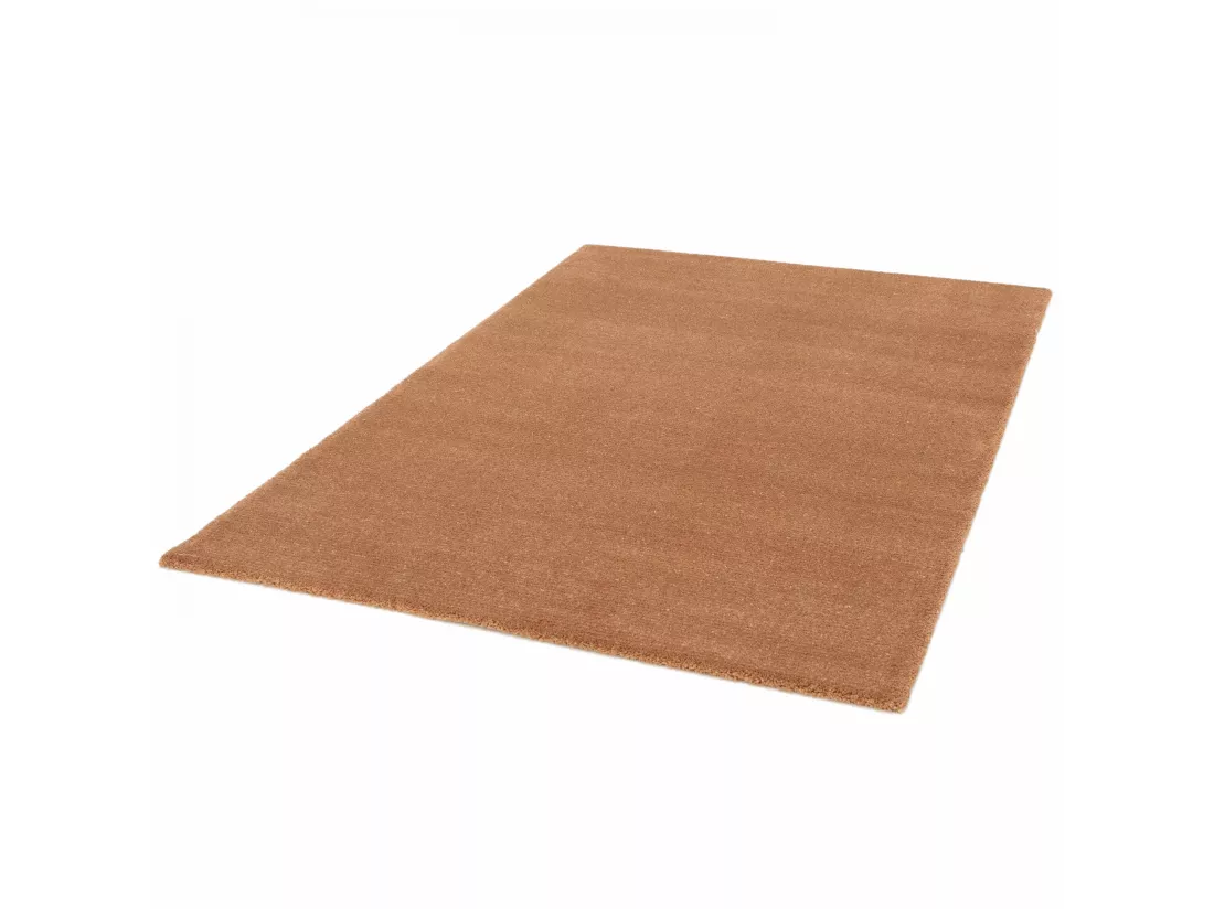 Tapis rectangulaire en polypropylène poils ras uni marron 200 x 290 cm