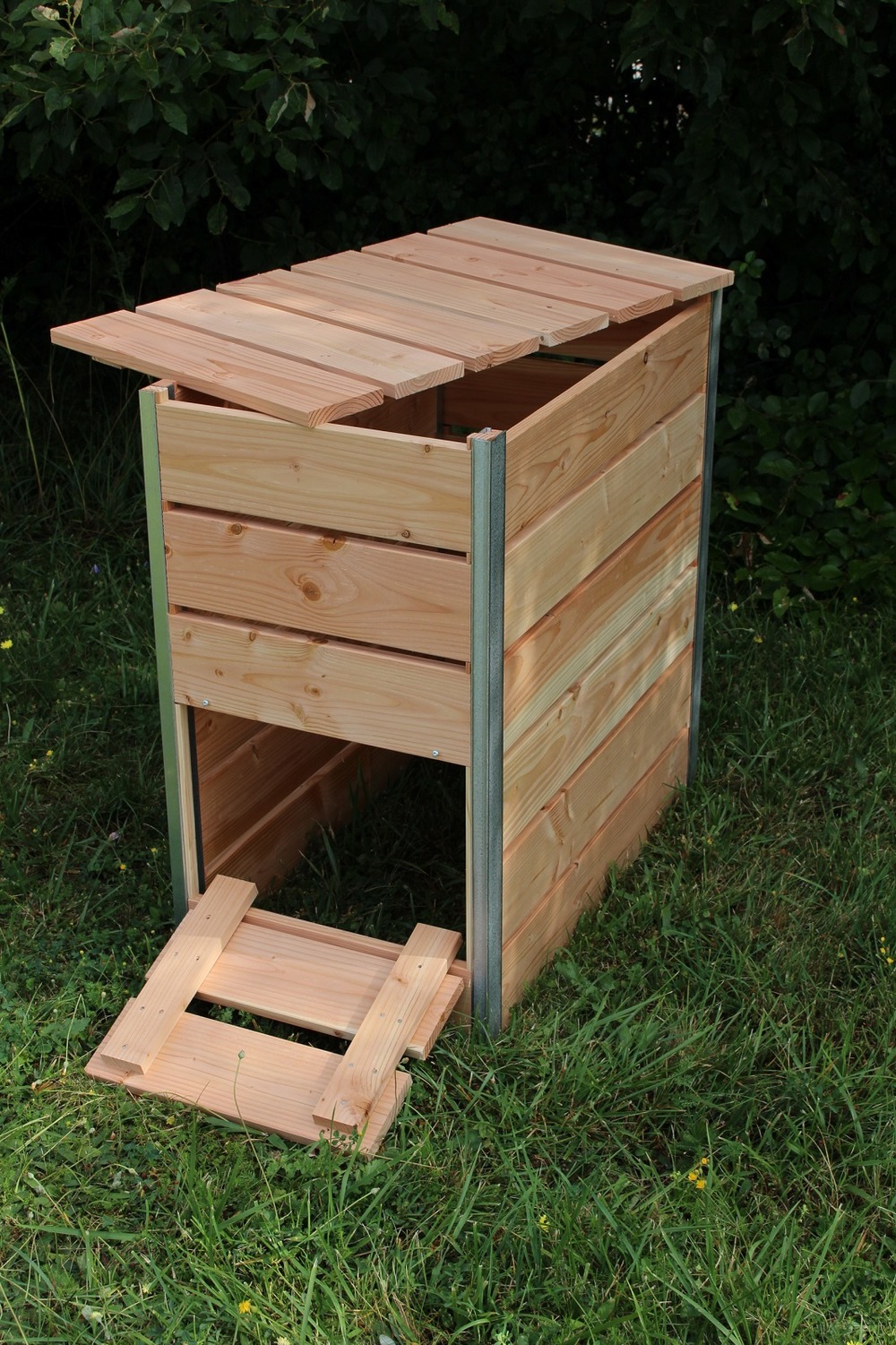 Composteur 246l steel l80xl45x82 cm, ep 19mm