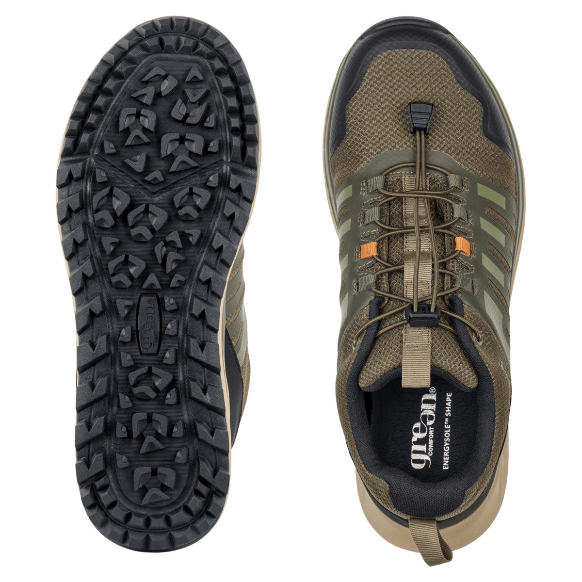 Track N' trail sneakers, herre, oliven