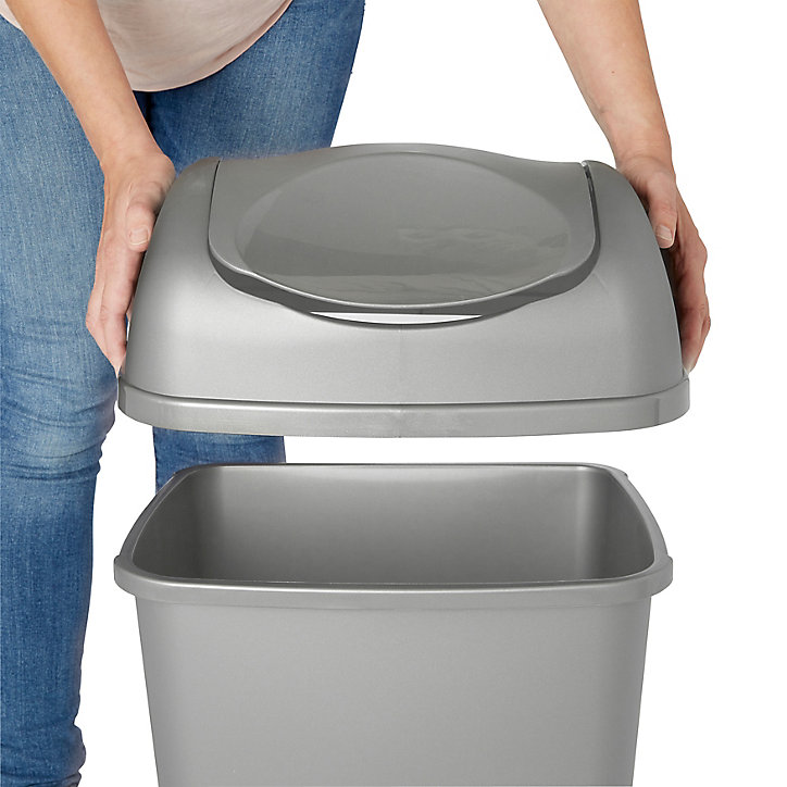 Poubelle à couvercle basculant en plastique 40 L Tazetta