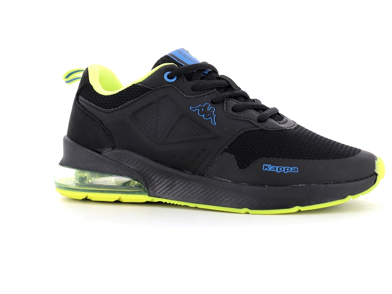 Kappa-33152YW Matières combinées Noir Jaune