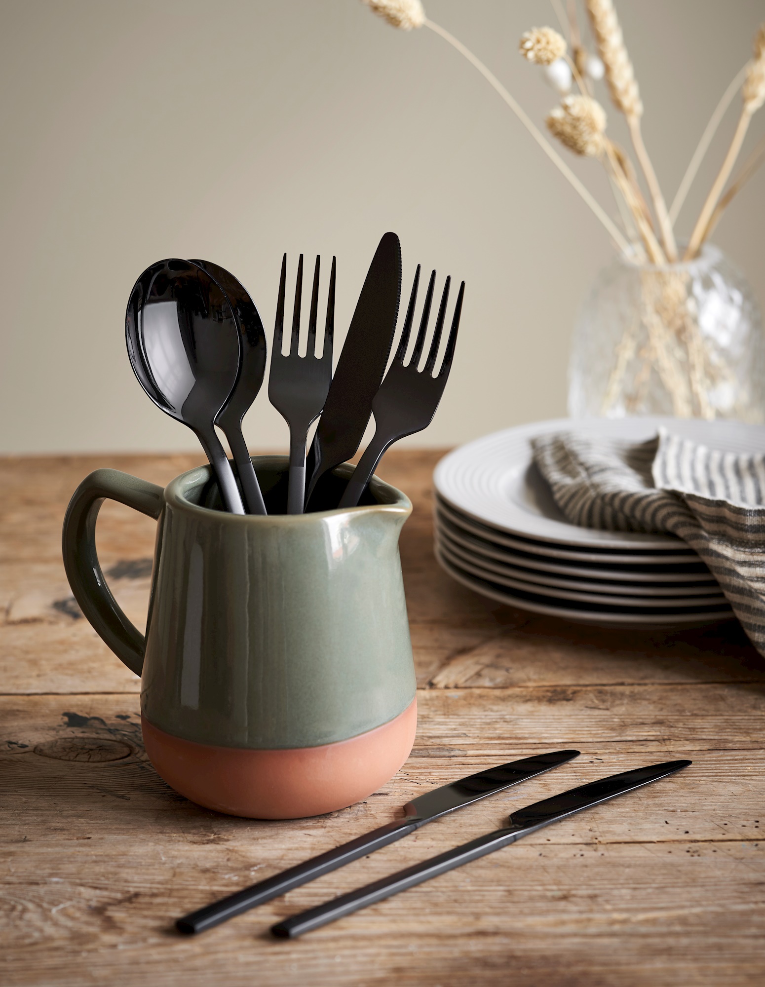 Kniv | Rustfrit stål. 21 cm. | Smokey Grey, Black