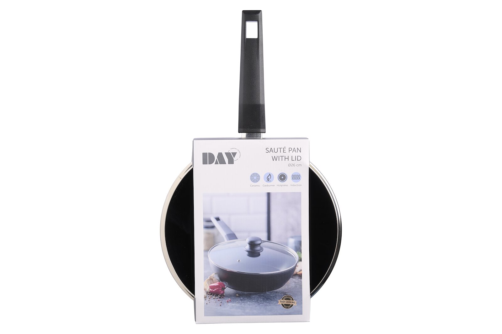 DAY Sautepanne m/lokk Aluminium Ø26 H6 cm