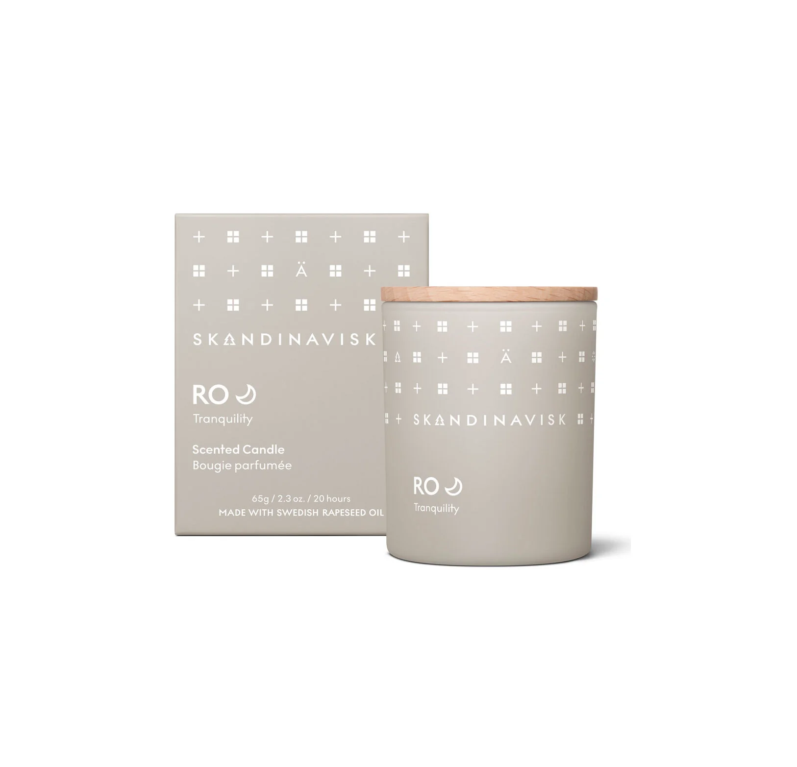 Skandinavisk  Ro duftlys, 65g. - Cool Grey