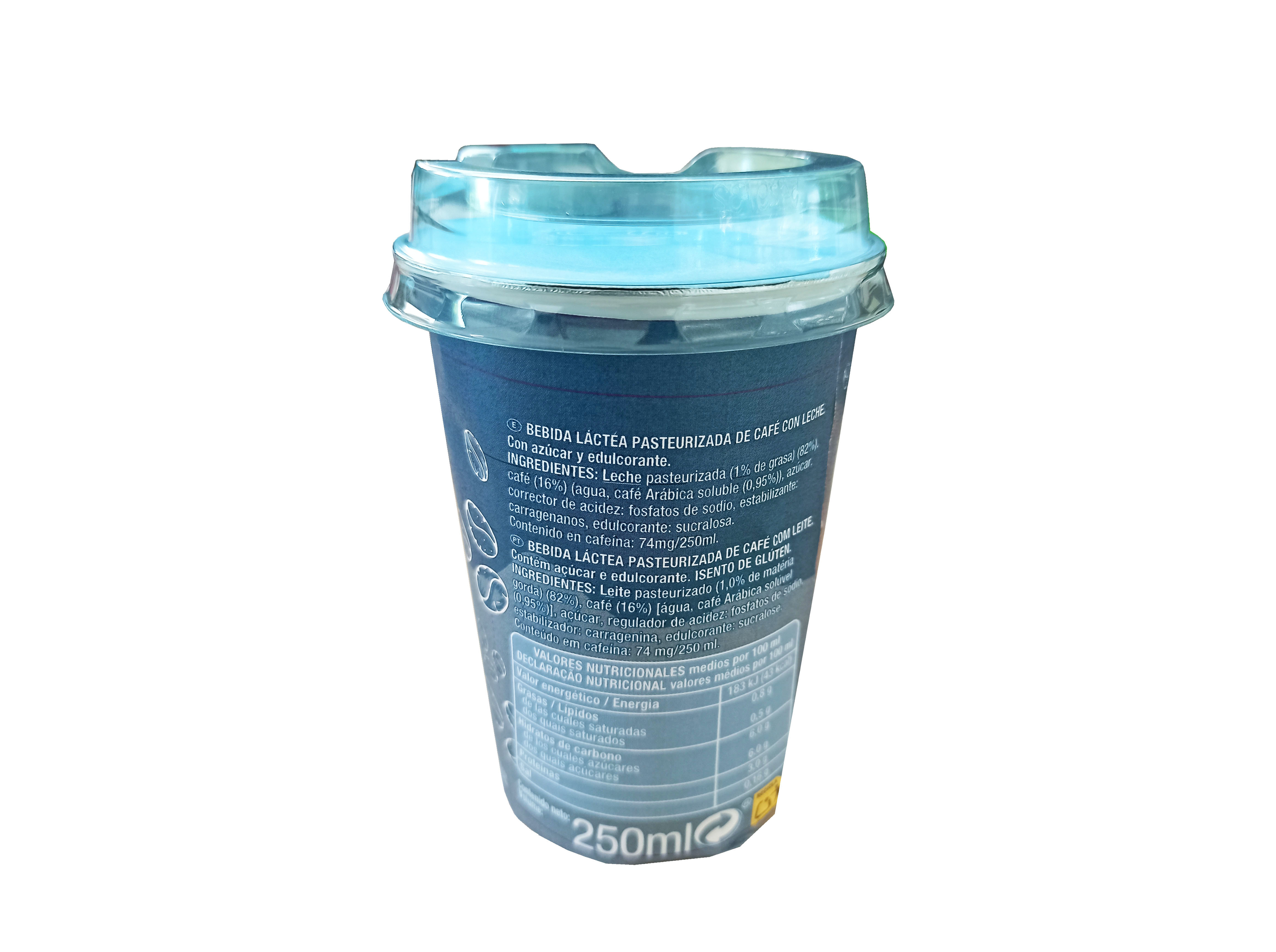 CAFÉ AUCHAN LATTE MACCHIATO LIGHT SEM GLÚTEN 250ML