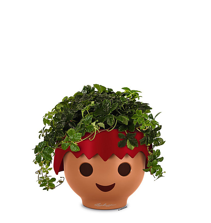 Pot Lechuza Tête Playmobil rouge feu Ø21 x h.15,8 cm