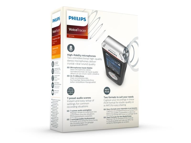 Philips Diktiergerät Digital Voice Tracer DVT2110 Diktiergerät für hochwertige Aufnahmen