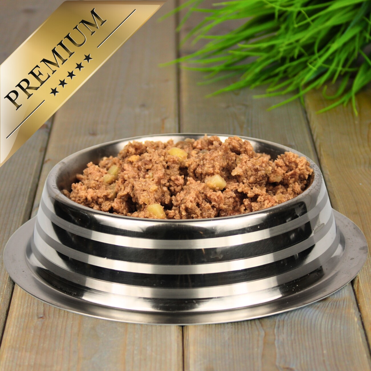 Lyra Pet Lecker.Pet Gino's Saftige Fleischmahlzeit mit Huhn & Kartoffeln Hundefutter Nassfutter 6x400 g