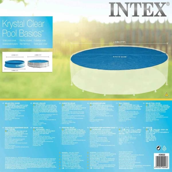 INTEX Soldrevet bassengtrekk rund 366 cm 29022
