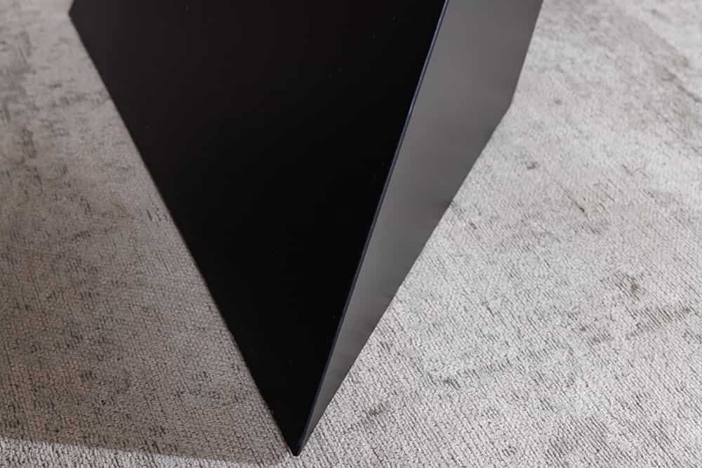 Ausziehbarer Esstisch PRESTIGE 180-240cm natur Walnussholz schwarzes Metallgestell
