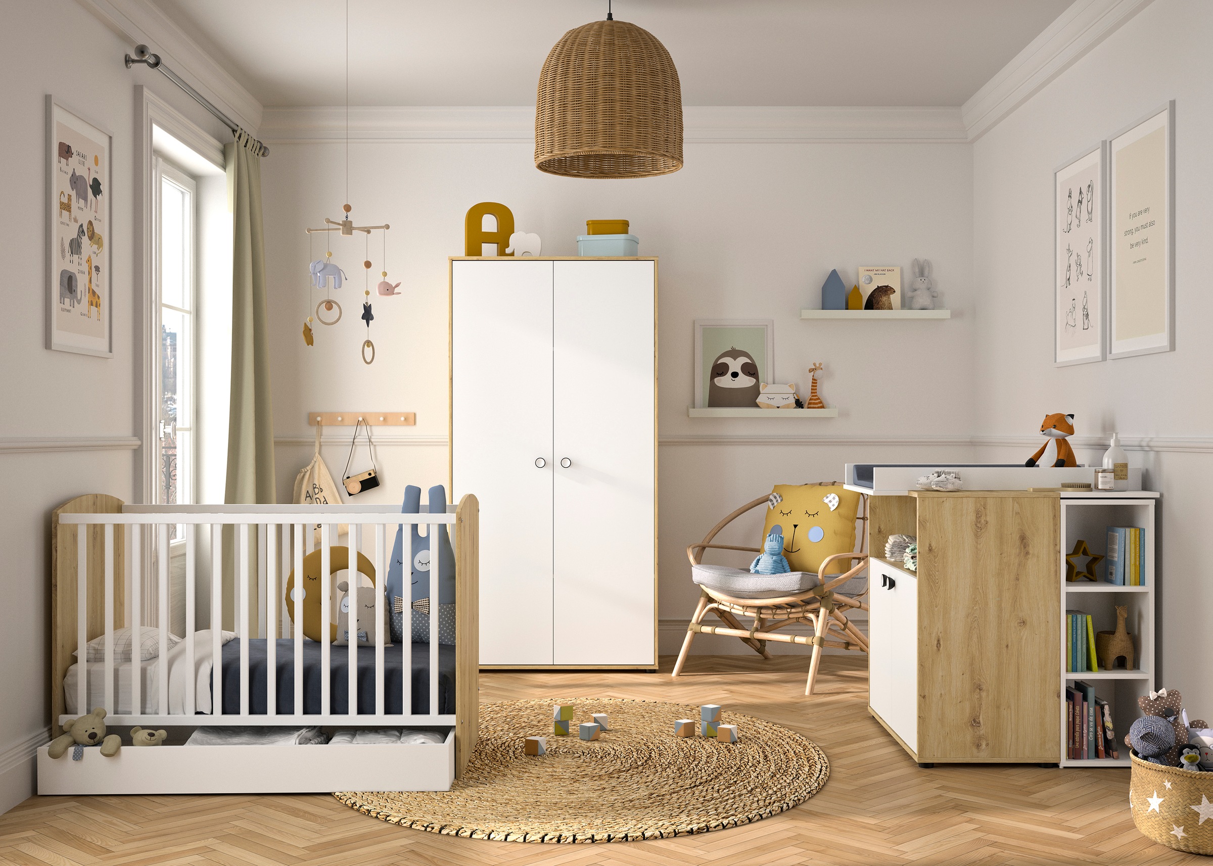 Galipette Bettschubkasten »Arthur« 1 Stk. tlg. Schublade mit Rollen für das Babybett