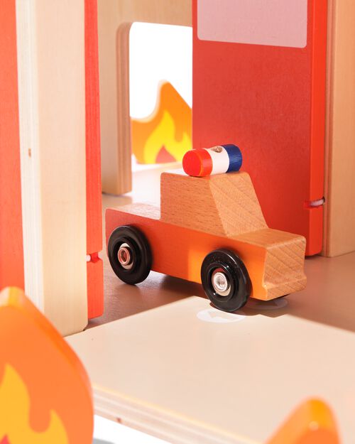 caserne de pompiers en bois