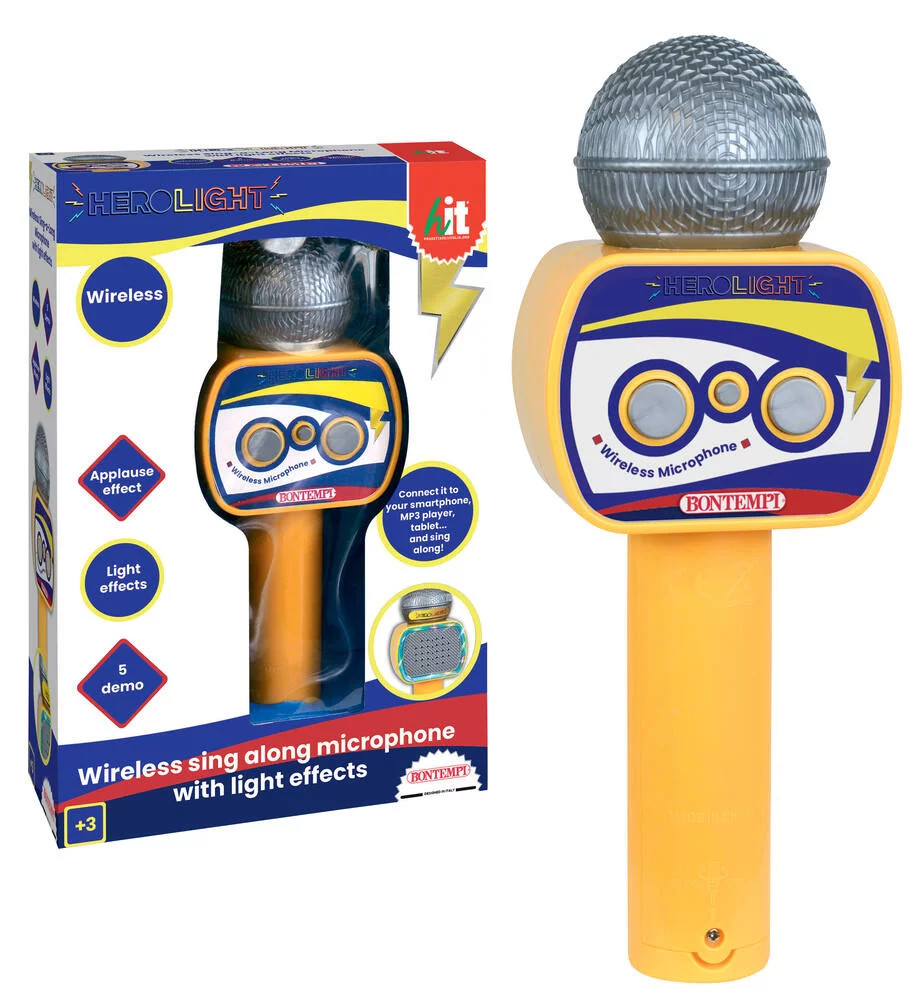 MICRO KARAOKE AVEC EFFETS LUMINEUX ET CONNEXION SANS FIL - COLLECTION HIT