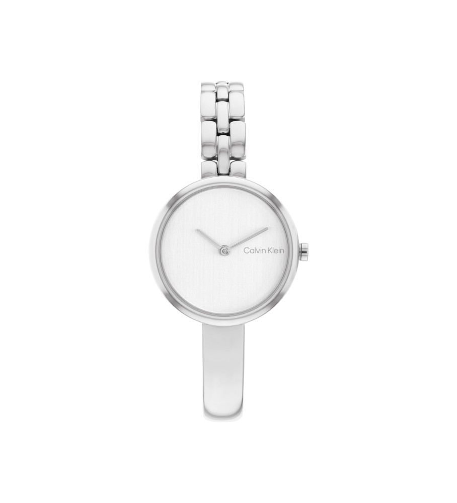 Relógio analógico prateado com pulseira Calvin Klein