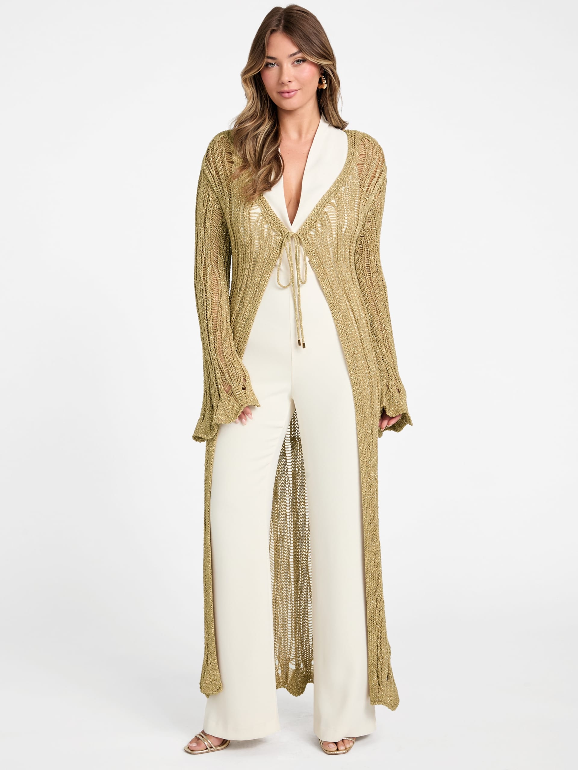 Cardigã Lucky Lurex Net Duster