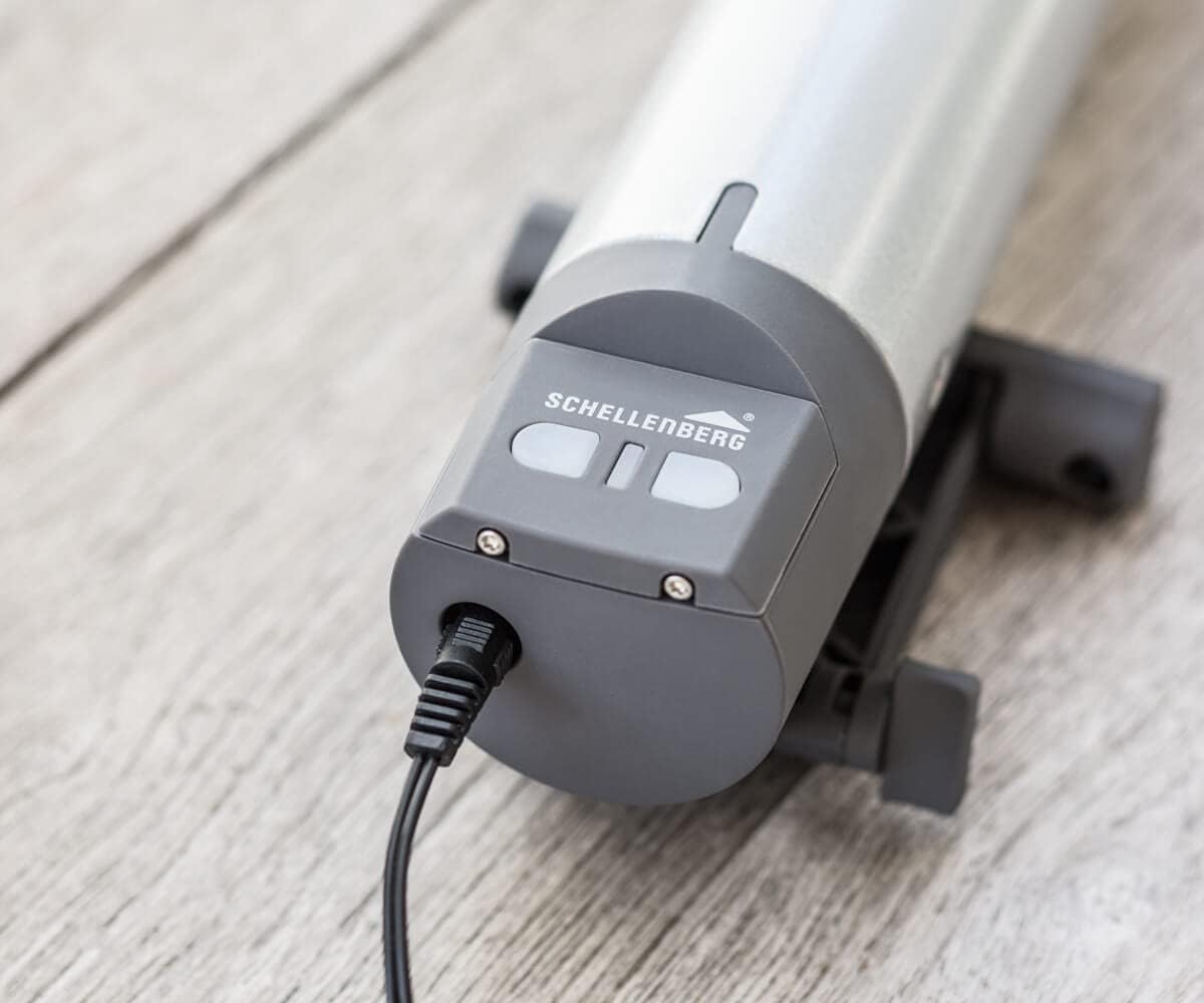 Schellenberg 20264 Funk Markisenantrieb Premium mit Akku & 20262 Kurbelverlängerung für Funk-Markisenantrieb Premium Verlängerung für elektrische Markisenkurbel