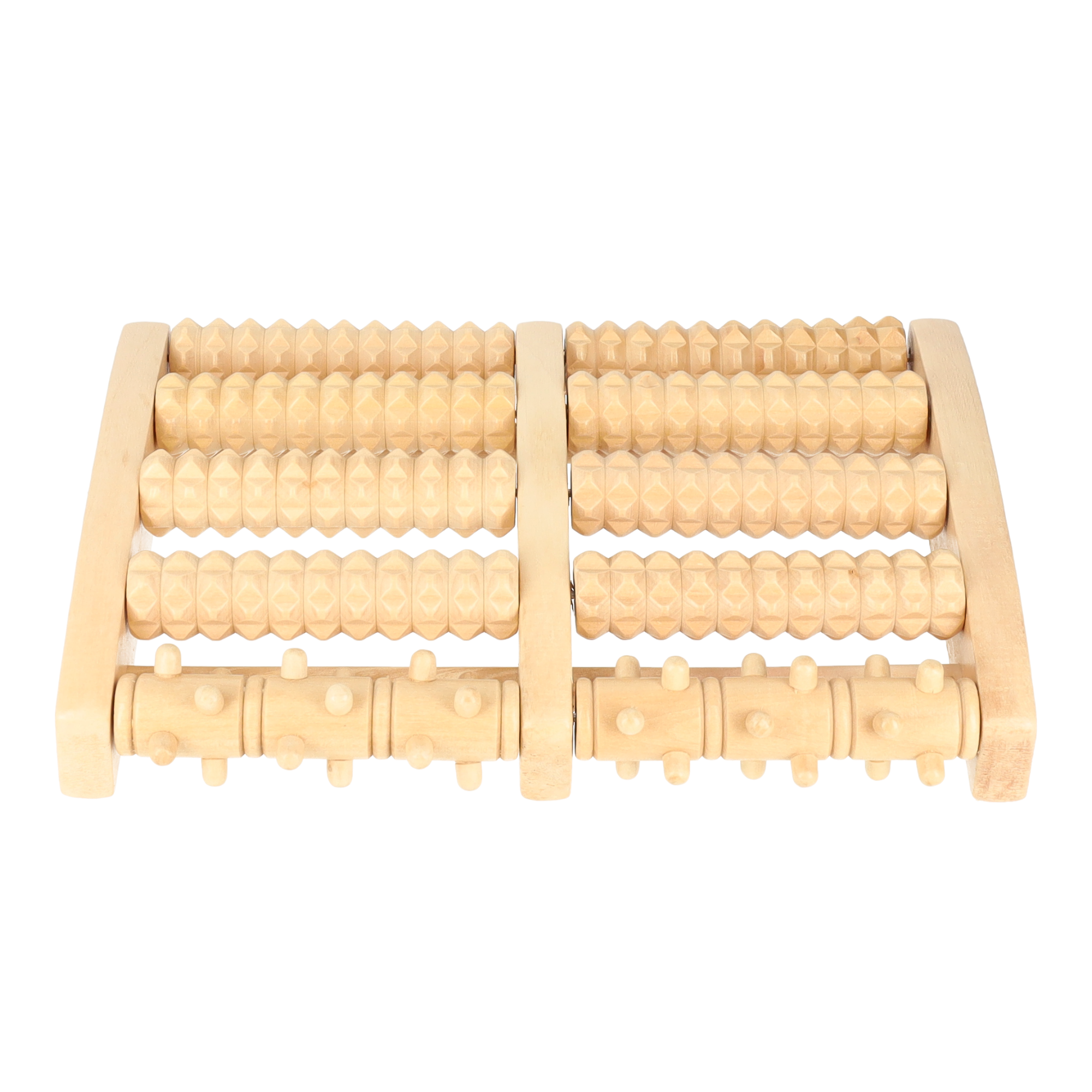 (27x18x4cm) Entspannende Holz Fuss Massage Rolle - Beige
