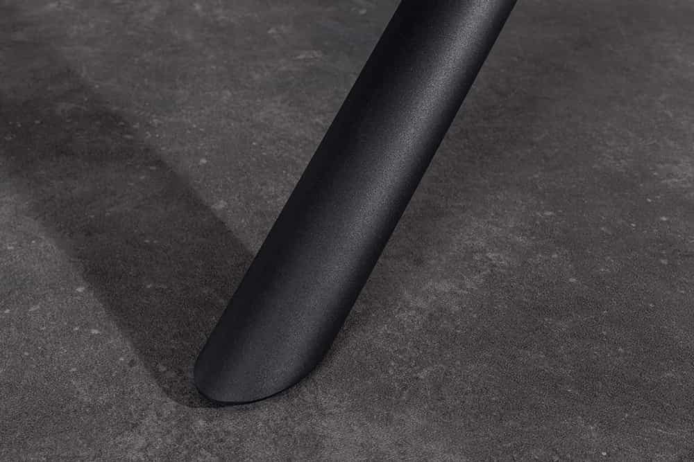Ausziehbarer Esstisch MIKADO 180-230cm graphit Keramik schwarz Sterngestell