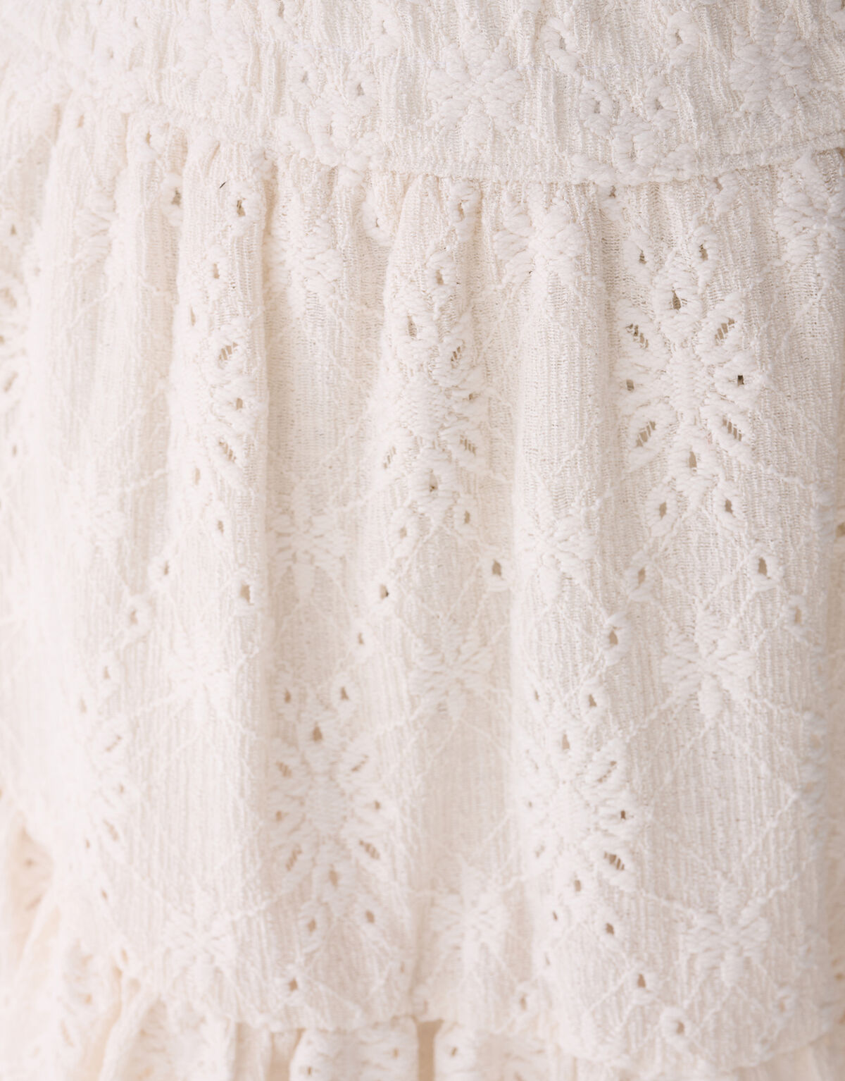 Embroidery Ruffle Skort Wit